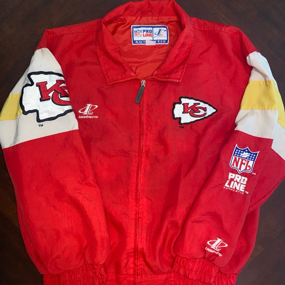 Vintage Kansas City Chiefs pro line, jacket, size, large NFL